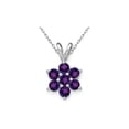 thumbnail image 1 of Amethyst Flower Pendant Necklace in 14K White Gold 7/10 Carat (Ctw), 1 of 5
