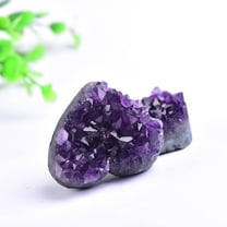 Amethyst Healing Geode Cluster Heart Amethyst Rock Quartz Mineral Stones Natural Raw Gemstone Specimen for Reiki Meditation Home Decor Valentines Gifts