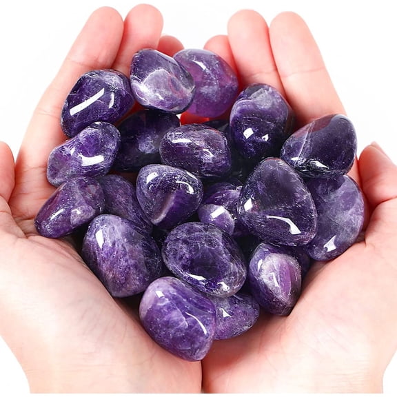 Amethyst Healing Crystals Stones Set Natural Bulk Crystals Tumbled Polished Irregular Crystal Stones Bulk Rocks 0.45 lbs