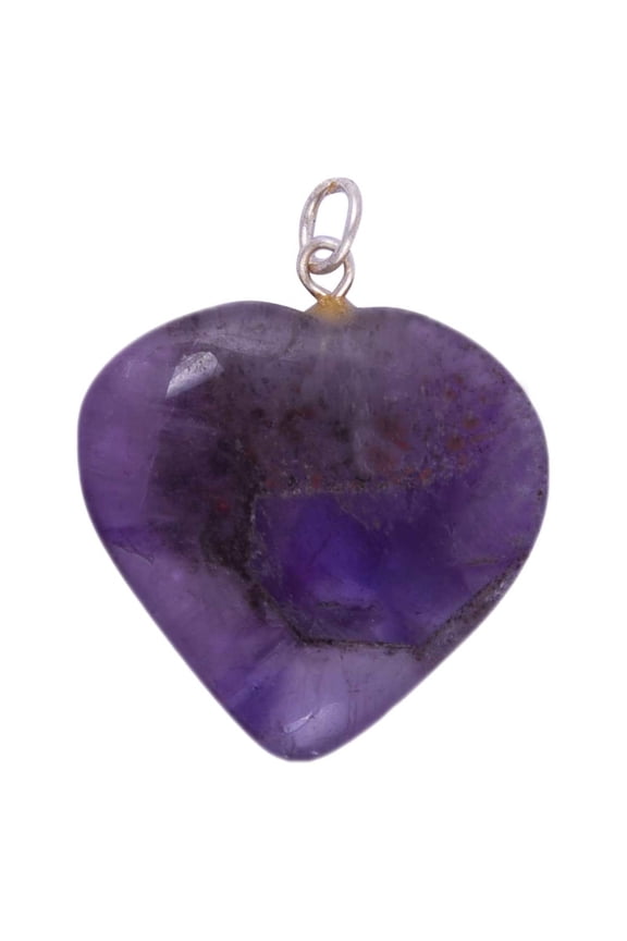 Amethyst Hear Pendant for Reiki Healing and Crystal Healing,Traditional Astrological Pendant for Women and Mens for Chakra Healing | Lucky Charm Positive Vibes Energy(KI_26)