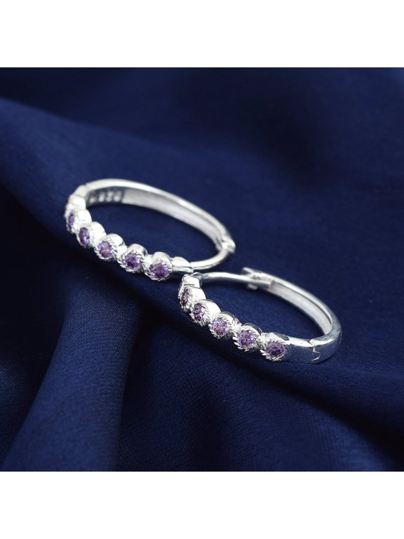 Amethyst Hoops