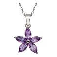 thumbnail image 1 of Amethyst Marquise Flower Pendant, 18", 1 of 1