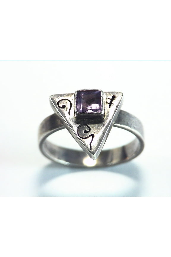 Amethyst Natural Genuine Gemstone Set in Sterling Silver RSS,364