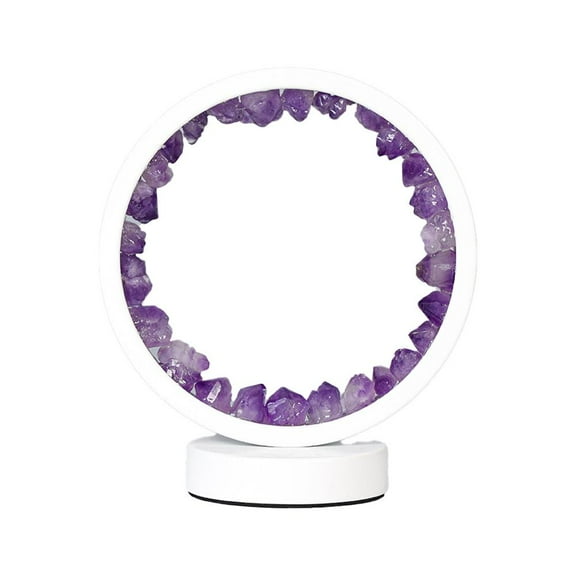 Amethyst Night Lamp,Crystal Night Light,Healing Crystal Bedside Lamp,USB Dimming Light,Natural Crystal Stone Atmosph Nursery