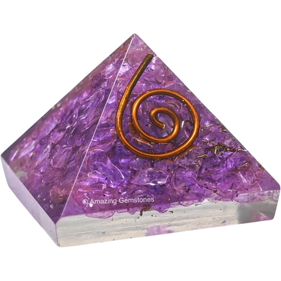 Amethyst Onyx Small Orgone Pyramid 35 mm