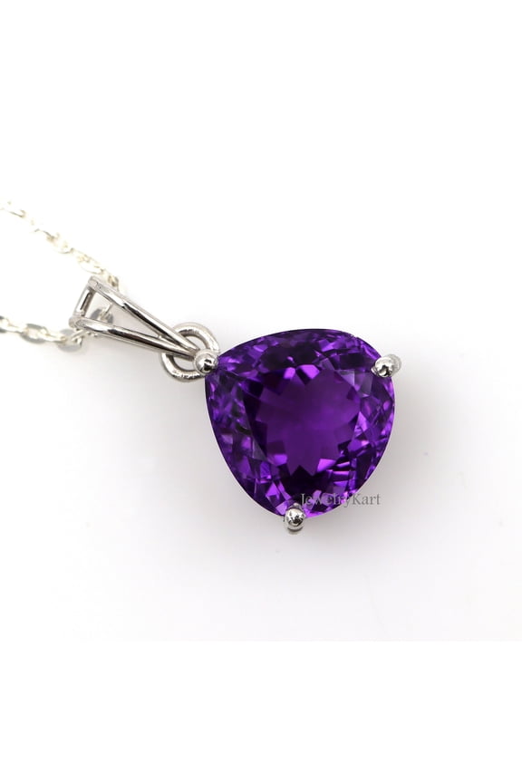 Amethyst Pendant, Big Heart Pendant, Big Amethyst Pendant, Purple Amethyst, 925 Silver Statement Necklace, AAA Natural Amethyst Necklace