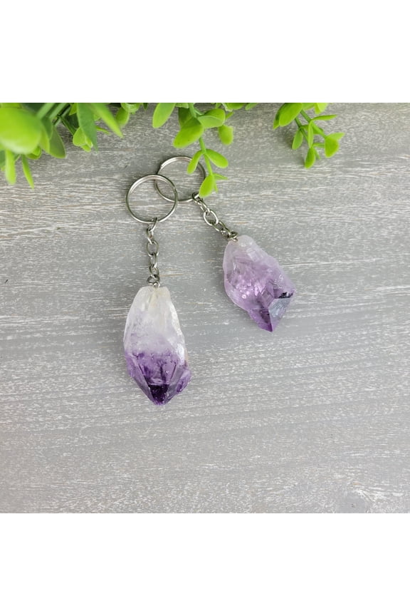 Amethyst Point Keychain