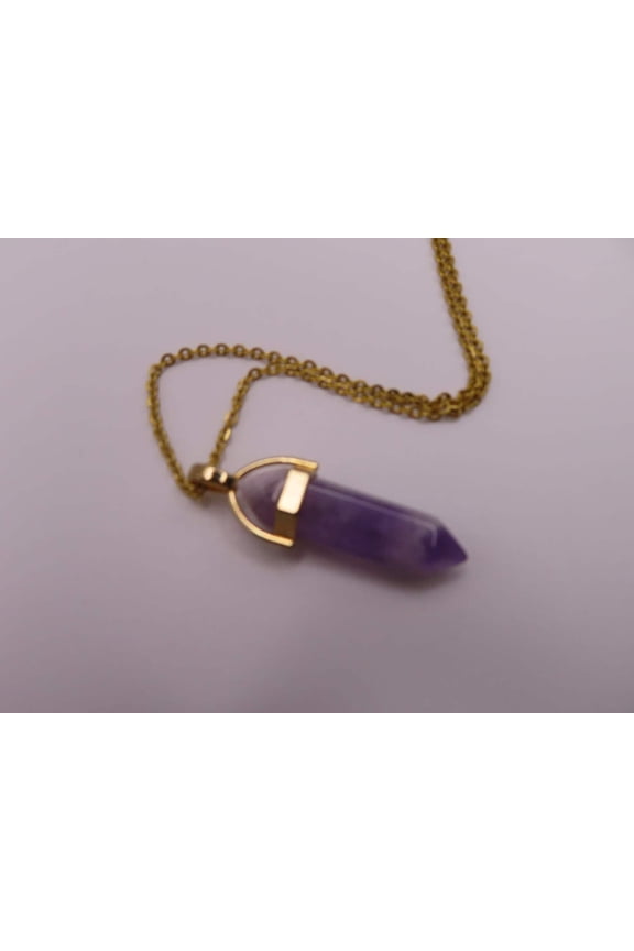 Amethyst Point Necklace Genuine Handmade