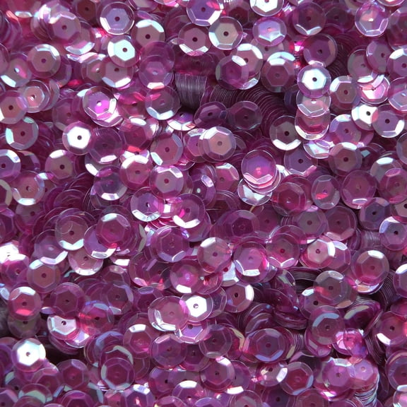 Amethyst Purple Cup Sequins 8mm Crystal Rainbow Iris Iridescent Made in USA