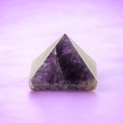 Amethyst Pyramid, For Reiki Healing, Grid & Aura Cleaning, Purple - 2, 2.5 Cm | Vastu Correction & Crystal Healing Stone Pyramid | Ideal For Home, Office & Spiritual Corners Items
