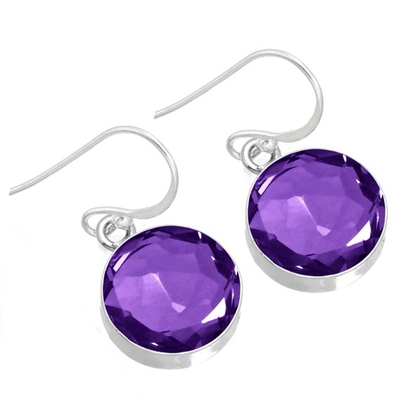 Amethyst Quartz Earring 925 Sterling Silver Handmade Jewelry