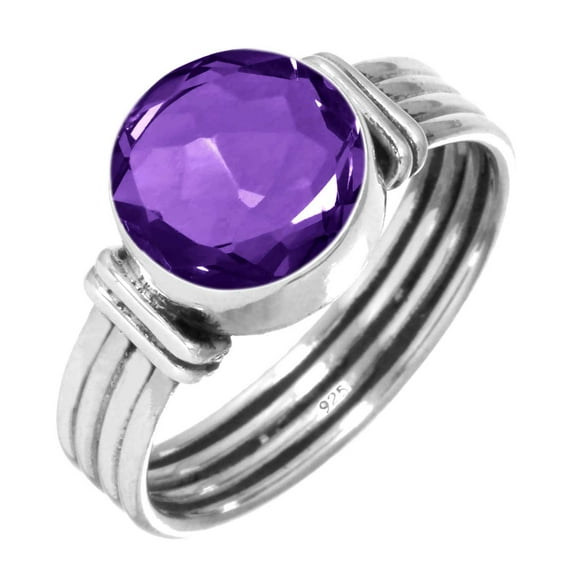 Amethyst Quartz Women Jewelry 925 Sterling Silver Ring