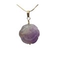 thumbnail image 1 of Amethyst Rose Pendant Necklace | Semi Precious Stone Jewelry | 14kgf Pendant |, 1 of 11