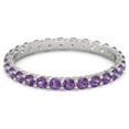 thumbnail image 1 of Amethyst Round 2.50 MM Eternity 925 Sterling Silver Women Stacking Ring Jewelry, 1 of 4