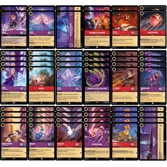 Amethyst Ruby Control Disney Lorcana Deck - Custom Built - Powerful - 60 Card!!!