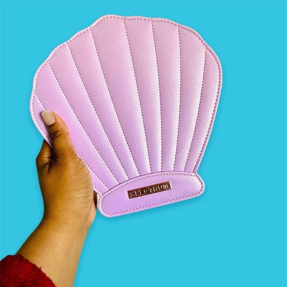 Amethyst Seashell Makeup Brush Case