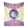 thumbnail image 1 of Amethyst Soft Flannel Fleece Throw Blanket, Amethyst Gemstone Design as Expensive Cut Stone Diamond Illustration Print, Cozy Plush for Indoor and Outdoor Use, 50" x 60", Multicolor, by Ambesonne, 1 of 5
