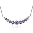 thumbnail image 1 of Amethyst Sterling Silver Graduated Necklace, 1 of 3
