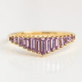 thumbnail image 1 of Amethyst Wedding Ring,Minimalist Dainty Band,February Birthstone,Art Deco Delicate Jewelry,Silver Gold Gift For Women, 1 of 4