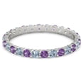 thumbnail image 1 of Amethyst With London Blue Topaz Round 2.50 MM Eternity 925 Sterling Silver Women Stackable Wedding Ring, 1 of 5