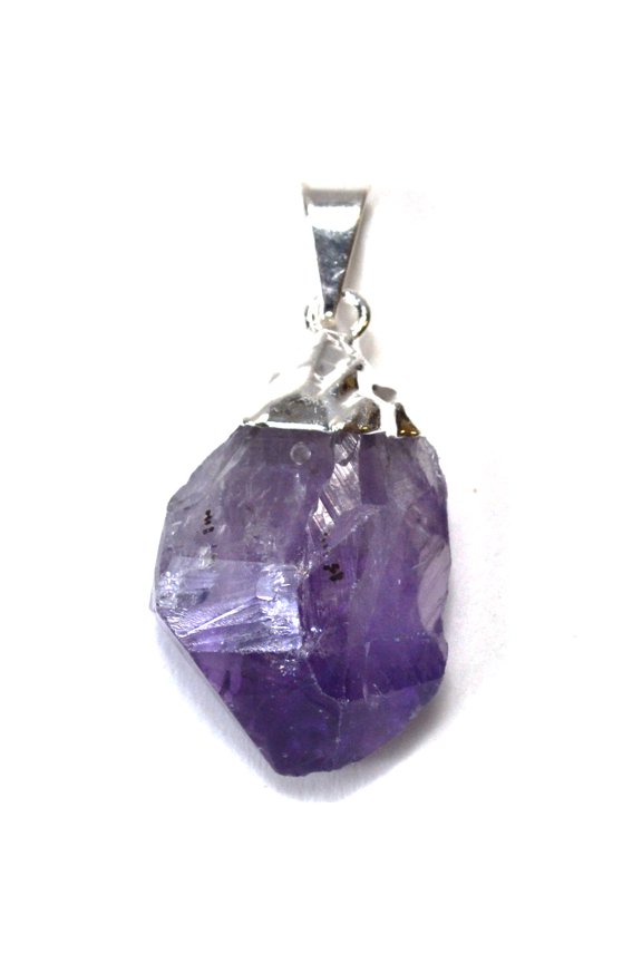 Amethyst rough point pendant