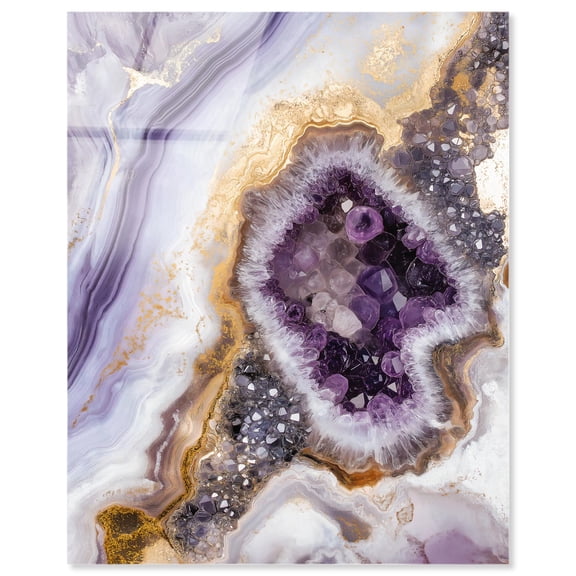 Amethystine Dream II Acrylic Amethyst Wall Art by Art Remedy, Ready to Hang, 20 x 24