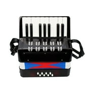 Ametoys Accordion 17- 8 Bass Small Accordion Musical Instrument for Beginner Birthday Gift