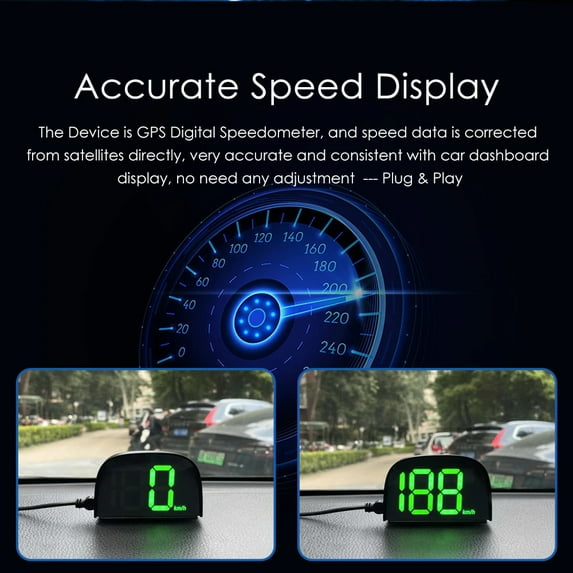 Ametoys Car Global Position System Speedometer Digital Display Speed Meter Car HeadUp Display