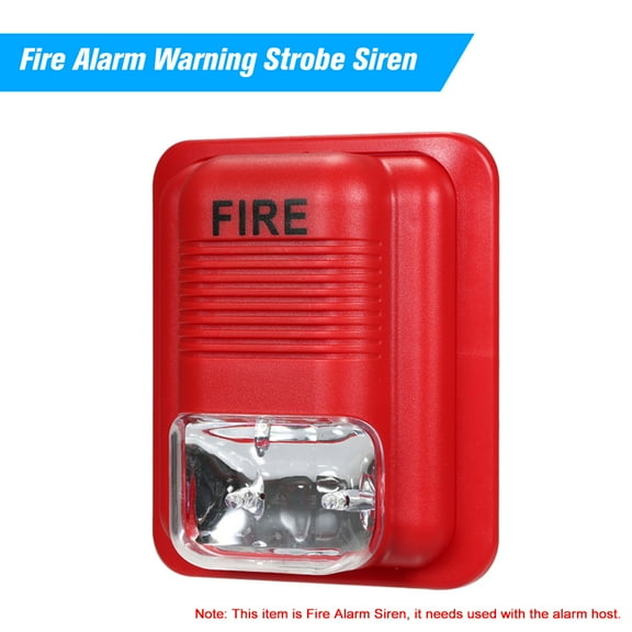 Ametoys Fire Alarm Warning Strobe Siren Horn Sound & Strobe Alert System for Home Office Hotel Restaurant
