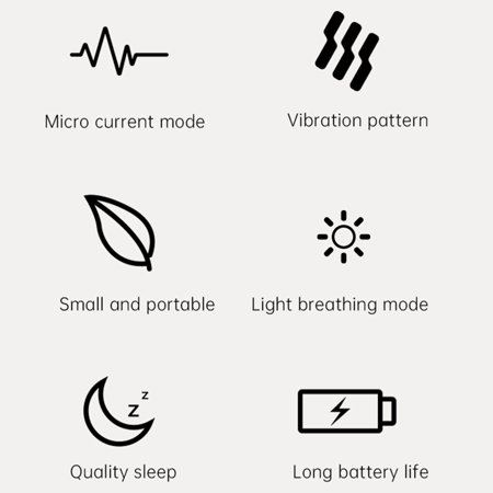 Ametoys Sleep Aid Device Aid Machine Handheld Sleep Machine for Adults with Microcurrent/ Vibration/ Breathing Mode Built-in Battery for Stress Sleep Quality Improve