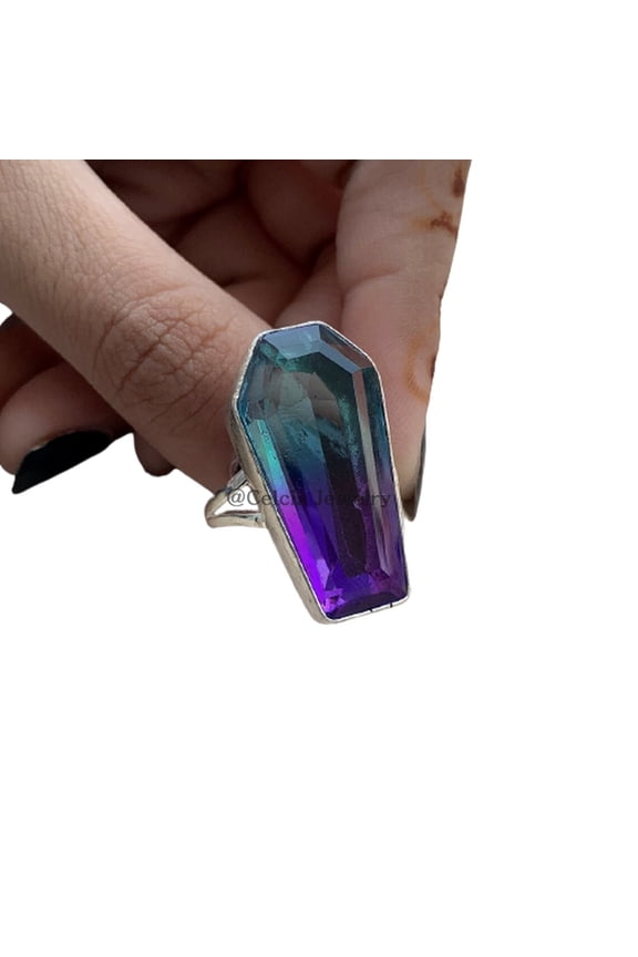 Ametrine Genuine Gemstone Womens Ring, Statement Ring, Proposal Ring, Metaphysical Gift, Birthday Gifts For Wife, Anniversary Gifts For Women, Unique Gifts For Girlfriend (ametrine)