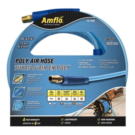Amflo 1/4" x 25' Poly Air Hose