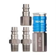 Amflo Hi-Flo Aluminum Coupler & Plug Set, 4 Piece, 13-903A