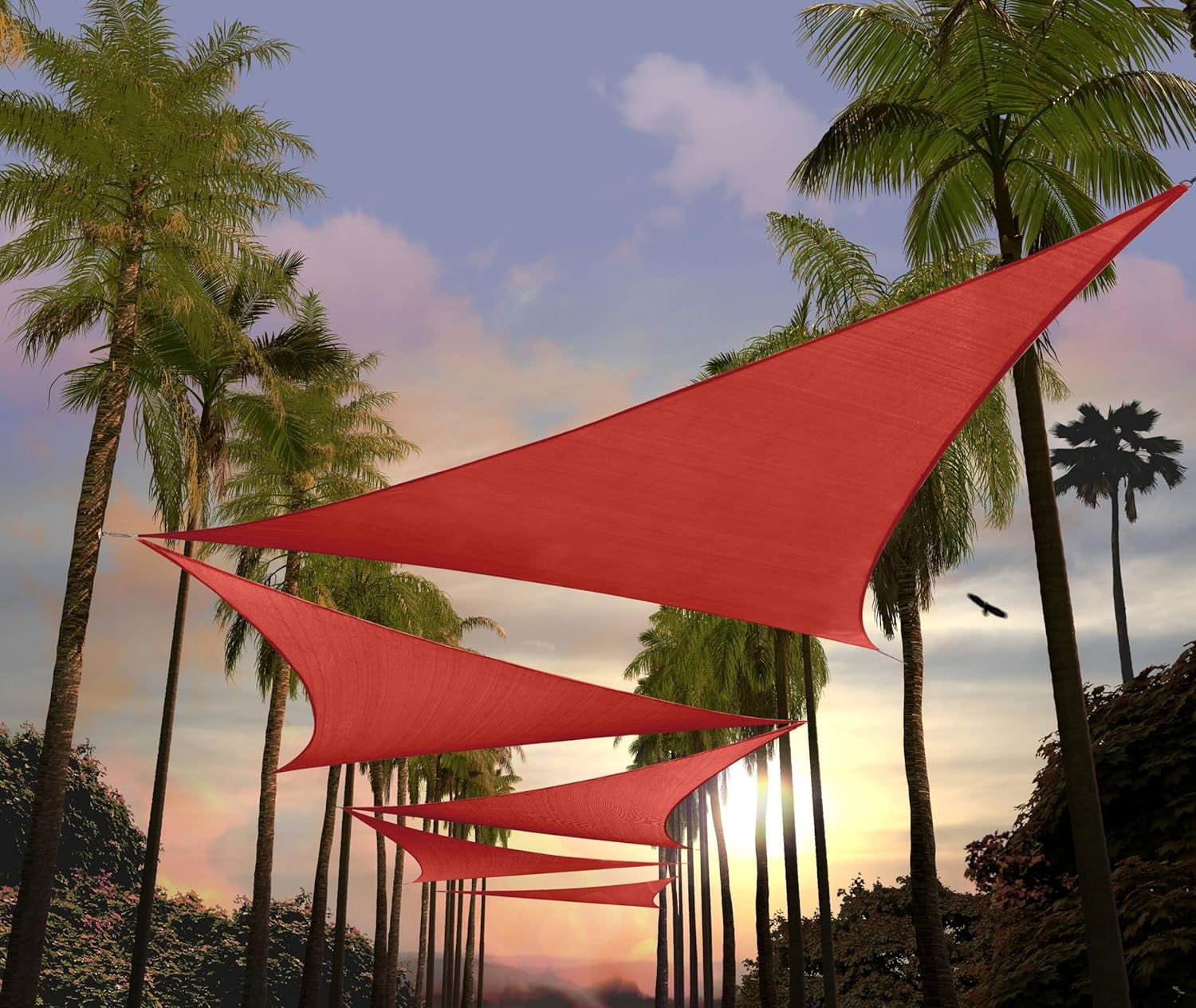 Red 12' x 12' x 12' Triangle Outdoor Sun Shade Sail Canopy