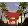 thumbnail image 1 of Amgo 14' x 14' Red Rectangle Sun Shade Sail Canopy Awning UPF50+ AGTAPR0810, 95% UV Blockage, Water & Air Permeable, Commercial and Residential, 3 Years Warranty (We Make Custom Size), 1 of 9