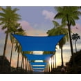 thumbnail image 1 of Amgo 14' x 18' Blue Rectangle Sun Shade Sail Canopy Awning UPF50+ AGTAPR0810, 95% UV Blockage, Water & Air Permeable, Commercial and Residential, 3 Years Warranty (We Make Custom Size), 1 of 9