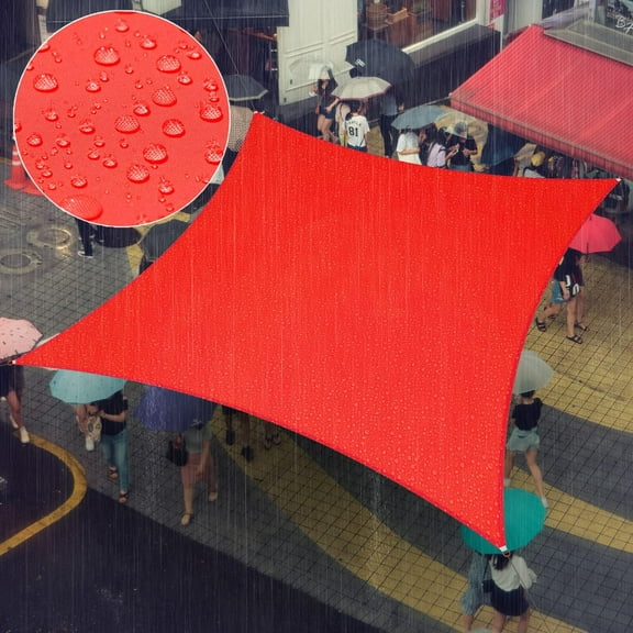 Amgo 14' x 18' Custom Size Red Rectangle Square Waterproof Sun Shade Sail Order To Make UPF50+ AMWTPS9.5 Canopy Awning, 98% UV Blockage Water Resistant, Backyard Patio Garden (We Customize)