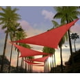 thumbnail image 1 of Amgo 16' x 16' x 16' Red Triangle Sun Shade Sail Outdoor Canopy Awning UPF50+ AGTAPT8, 95% UV Blockage, Water & Air Permeable, Commercial Standard Heavy Duty (We Make Custom Size), 1 of 8