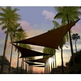 thumbnail image 1 of Amgo 18' x 18' x 18' Brown Triangle Sun Shade Sail Outdoor Canopy Awning UPF50+ AGTAPT8, 95% UV Blockage, Water & Air Permeable, Commercial Standard Heavy Duty (We Make Custom Size), 1 of 8