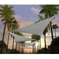 thumbnail image 1 of Amgo 20' x 20' x 20' Grey Triangle Sun Shade Sail Outdoor Canopy Awning UPF50+ AGTAPT8, 95% UV Blockage, Water & Air Permeable, Commercial Standard Heavy Duty (We Make Custom Size), 1 of 8