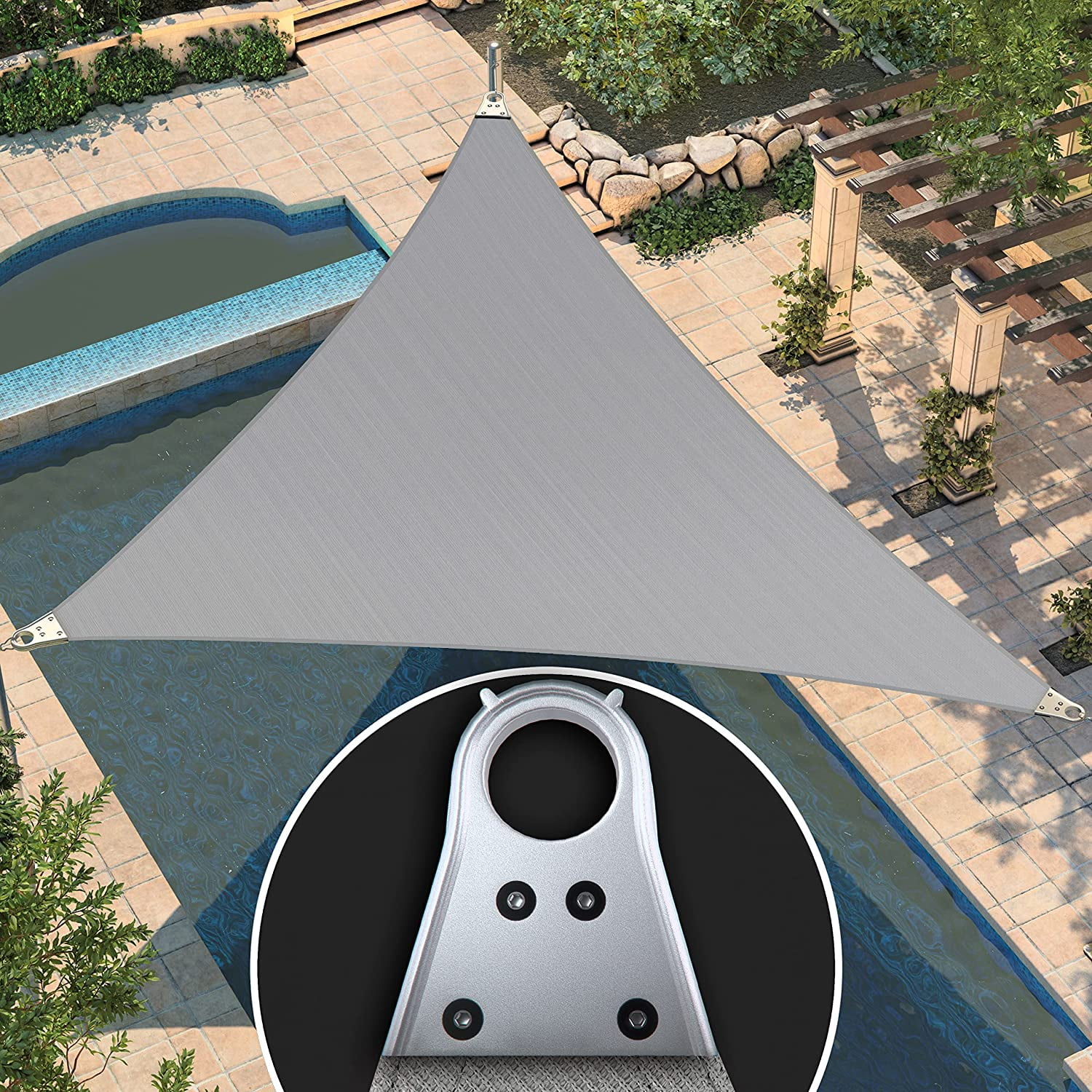 Voyzdx Kit De Fijación De Vela De Sombra,Kit De Montaje Para Toldo