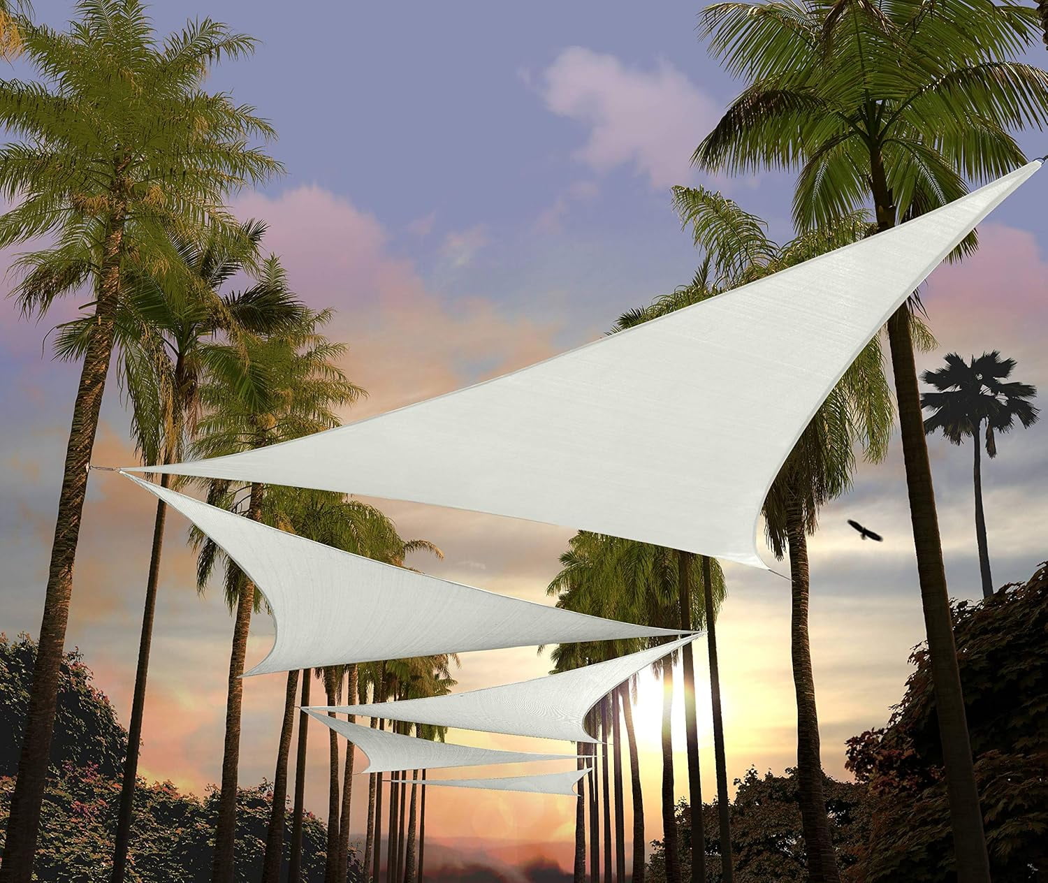28' x 28' x 28' White Triangle Patio Sun Shade Sail Canopy
