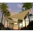 thumbnail image 1 of Amgo 32' x 32' x 32' Sand Triangle Sun Shade Sail Outdoor Canopy Awning UPF50+ AGTAPT8, 95% UV Blockage, Water & Air Permeable, Commercial Standard Heavy Duty (We Make Custom Size), 1 of 8