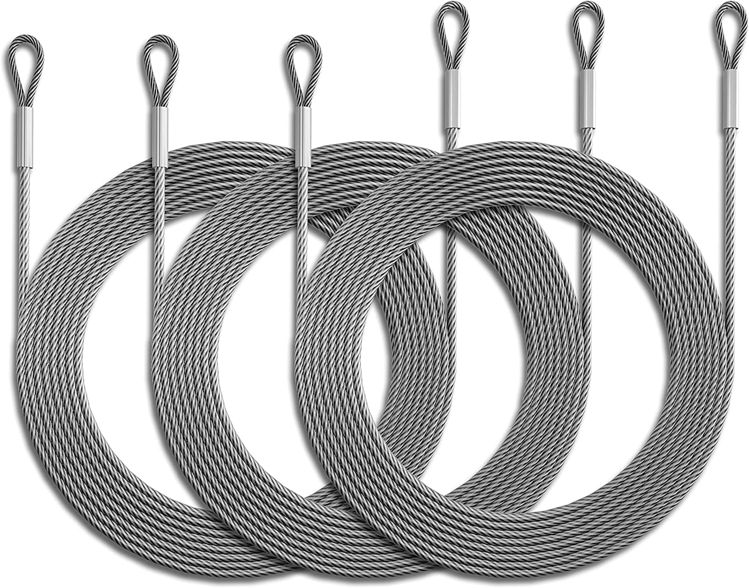 Amgo 36 Feet (12ft x 3) Wire Cable Ropes Hardware Kits for Triangle Sun ...