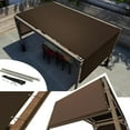 thumbnail image 1 of Amgo 4' W x 23' L Brown Pergola UPF50 Sun Shade Canopy Replacement Cover with Stainless Steel Weighted Rods, 95% UV Blockage, Commercial Grade 260 GSM for Outdoor Patio (We Make Custom Size), 1 of 7