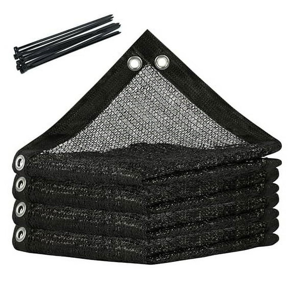 Amgo 50% Black Shade Cloth, 10FT x 12FT Mesh Tarp, Black Sun Shade Netting with HDPE Material and Heavy Duty Grommets Shade for Greenhouse, Garden, Patio Plants, Pergola (We Make C