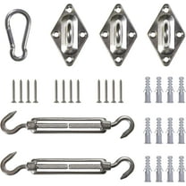 Amgo 6 Inch Hardware Kit for Triangle Sun Shade Sail Canopy, 316 Military-Grade Stainless Steel