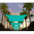 thumbnail image 1 of Amgo 8' x 12' Turquoise Rectangle Sun Shade Sail Canopy Awning UPF50+ AGTAPR0810, 95% UV Blockage, Water & Air Permeable, Commercial and Residential, 3 Years Warranty (We Make Custom Size), 1 of 9