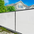 thumbnail image 1 of Amgo Custom Made 6' x 28' White Fence Privacy Screen Windscreen with Bindings & Grommets, Heavy Duty for Commercial and Residential, 90% Blockage, Cable Zip Ties Included (We Customize), 1 of 9