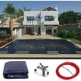 thumbnail image 1 of Amgo Custom Size 10' x 12' Premium Rectangle Navy Blue Winter Swimming Pool Cover Tarp Safety Heavy Duty, Waterproof, UV Resistant (Cover Size: 14' x 16' / 4 ft. Overlap) - (We Make Custom Size), 1 of 6